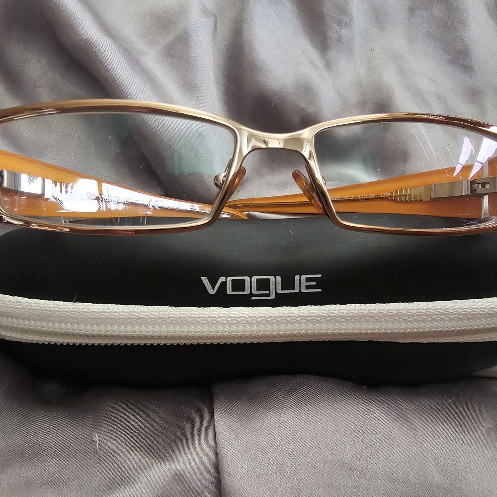 Vogue Gold and Orange Eyeglasses